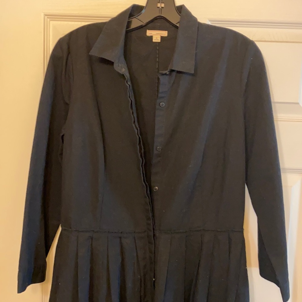 Black dress, Cotton, button down